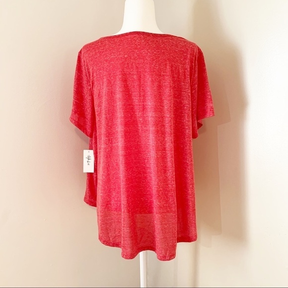 NWT red holiday reindeer top - Picture 3 of 7